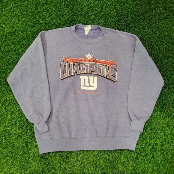 Vintage New-York Giants Football Sweatshirt XL/2XL 26x27 Faded - Picture 1 of 16